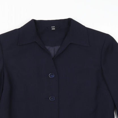 Womens UK Size 12 Preworn Regular Blue Blazer