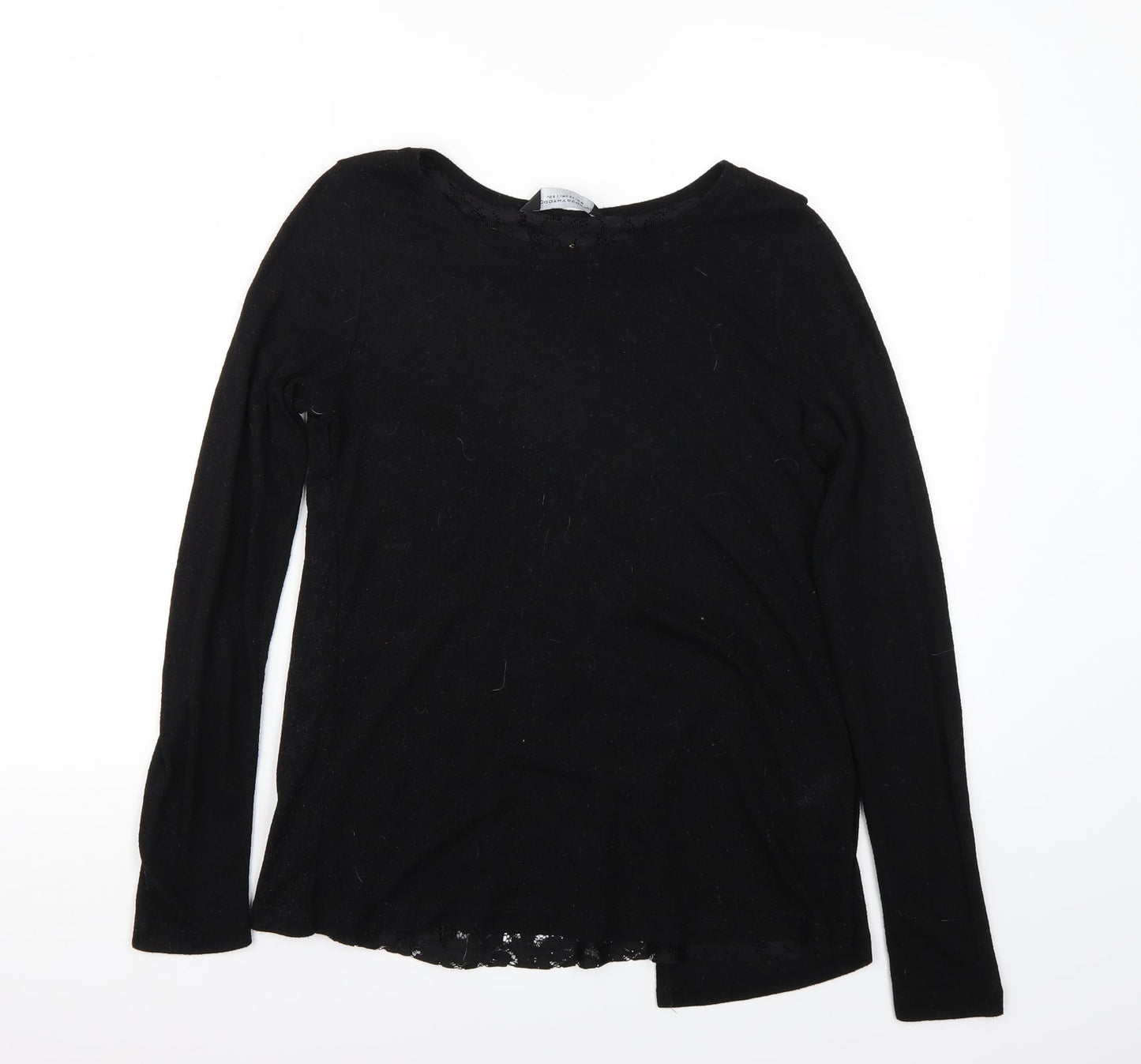 Womens UK Size 10 Dorothy Perkins Black Basic T-Shirt