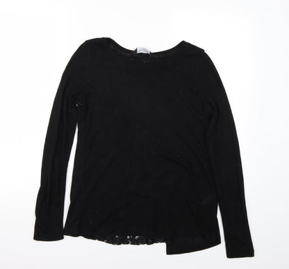 Womens UK Size 10 Dorothy Perkins Black Basic T-Shirt