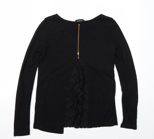 Womens UK Size 10 Dorothy Perkins Black Basic T-Shirt