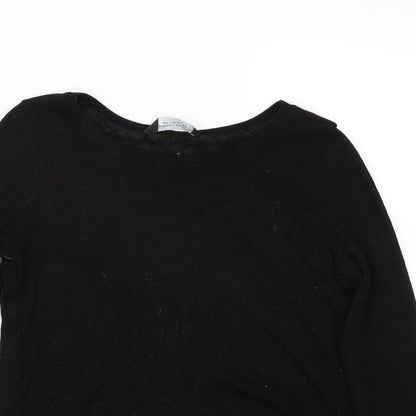 Womens UK Size 10 Dorothy Perkins Black Basic T-Shirt