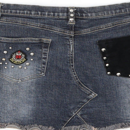 Riverisland Womens Blue   A-Line Skirt Size 12
