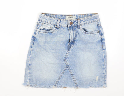 Newlook Womens Blue   A-Line Skirt Size 8