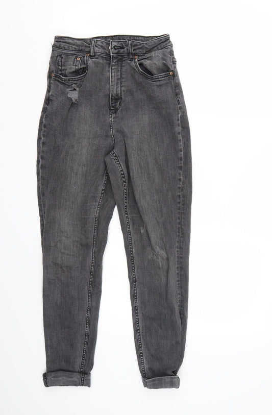 Womens UK Size 6 H&M Regular Fit Straight Black Jeans