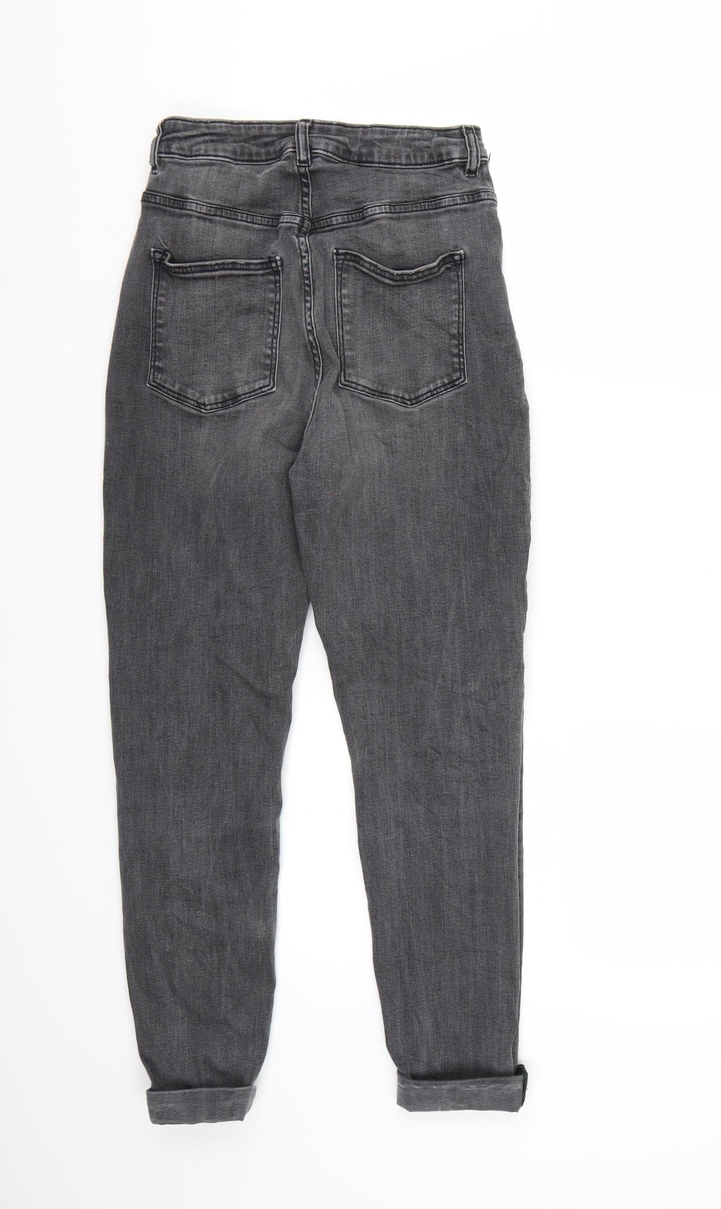 Womens UK Size 6 H&M Regular Fit Straight Black Jeans