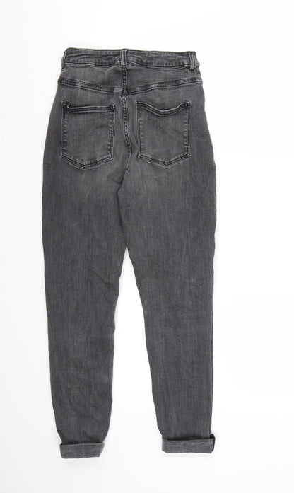 Womens UK Size 6 H&M Regular Fit Straight Black Jeans