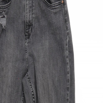 Womens UK Size 6 H&M Regular Fit Straight Black Jeans
