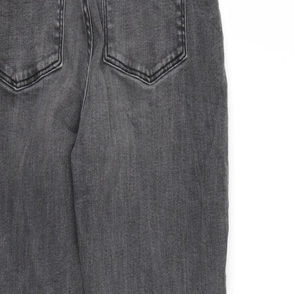Womens UK Size 6 H&M Regular Fit Straight Black Jeans