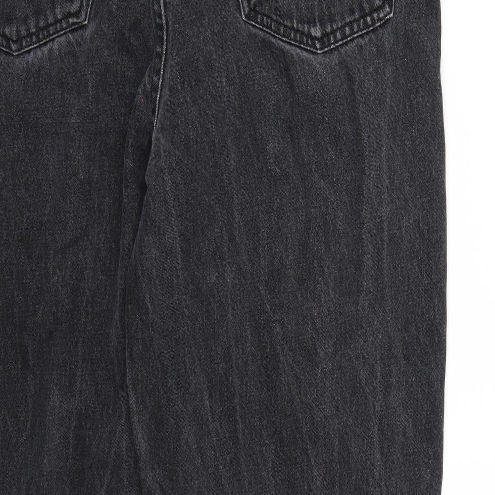 Womens UK Size 38 Preworn Regular Fit Straight Black Jeans