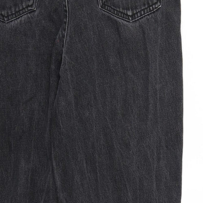 Womens UK Size 38 Preworn Regular Fit Straight Black Jeans