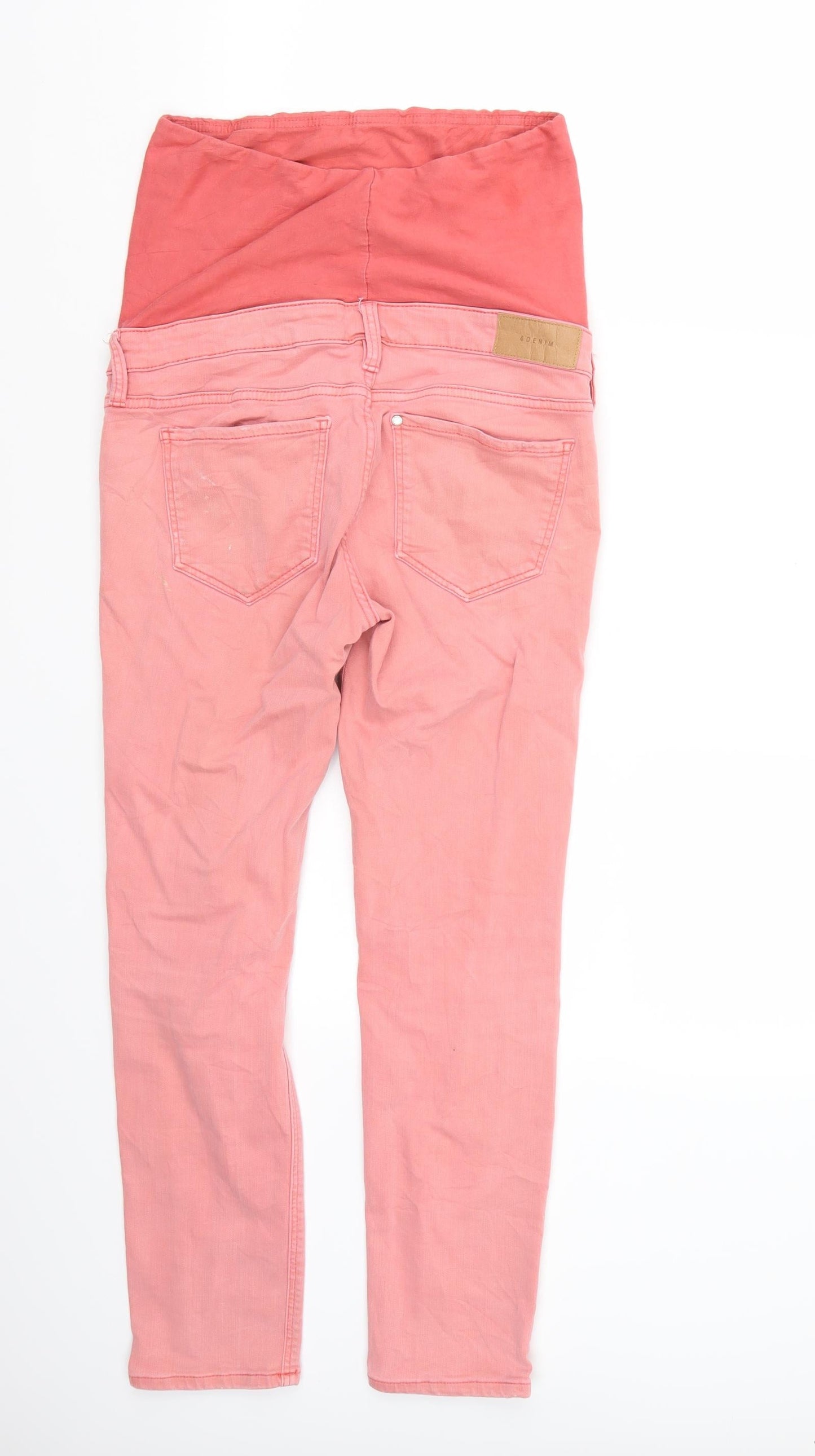 Womens UK Size 6 H&M Regular Fit Straight Pink Jeans