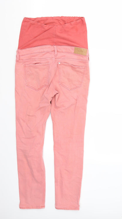 Womens UK Size 6 H&M Regular Fit Straight Pink Jeans