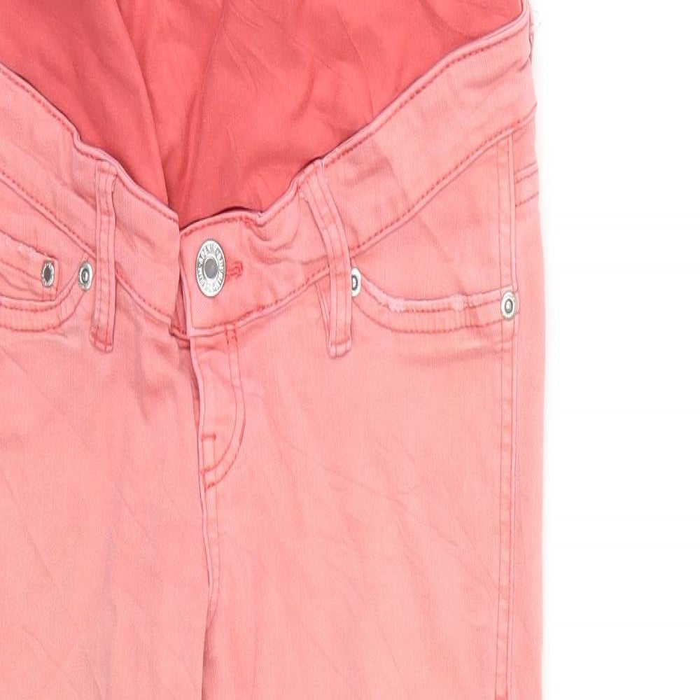 Womens UK Size 6 H&M Regular Fit Straight Pink Jeans