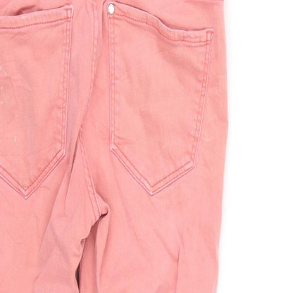 Womens UK Size 6 H&M Regular Fit Straight Pink Jeans