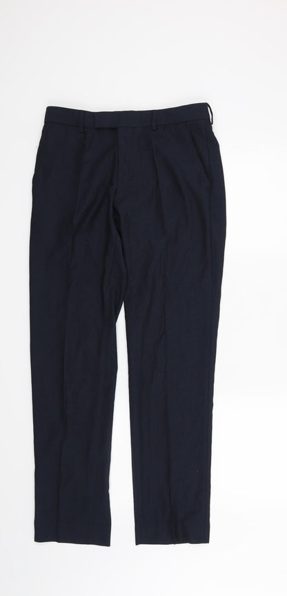 Womens UK Size 30 Preworn Regular Fit  Blue Trousers