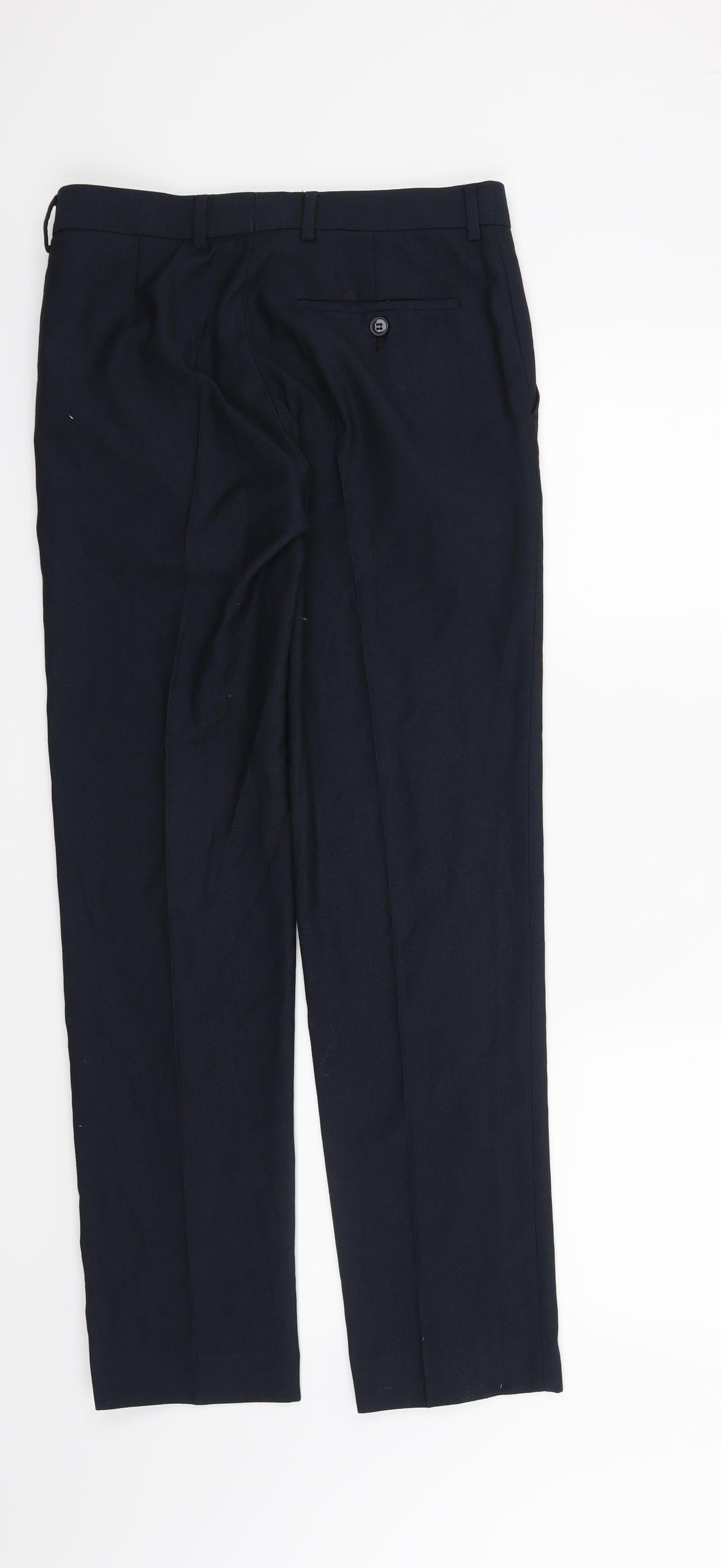 Womens UK Size 30 Preworn Regular Fit  Blue Trousers