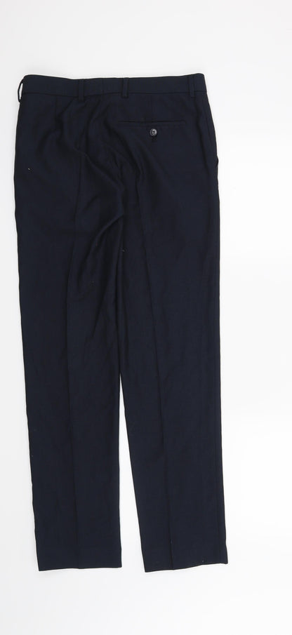 Womens UK Size 30 Preworn Regular Fit  Blue Trousers