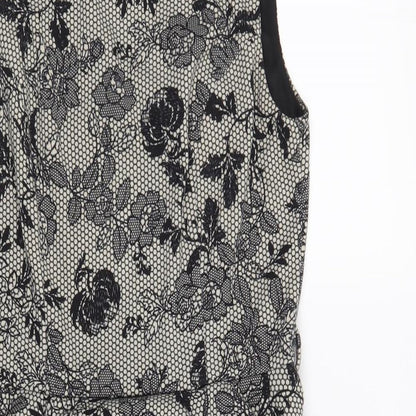 Billie & Blossom Womens Black Floral  Shift  Size 12
