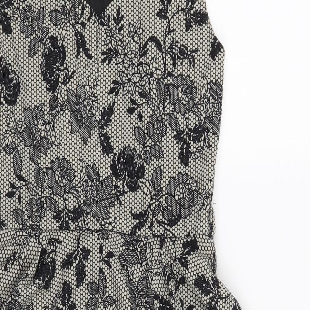 Billie & Blossom Womens Black Floral  Shift  Size 12