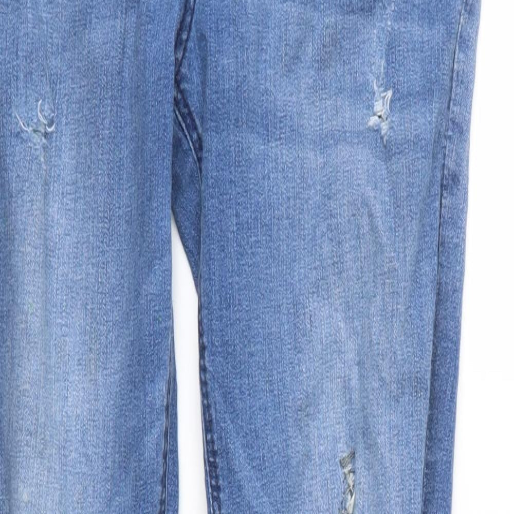 Denim & Co. Girls Blue  Denim Skinny Jeans Size 13-14 Years - Distressed