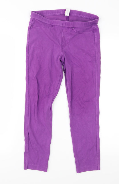 HUE Womens Purple  Denim Jegging Jeans Size S L21 in
