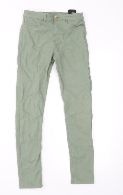 H&M Girls Green  Denim Straight Jeans Size 11 Years