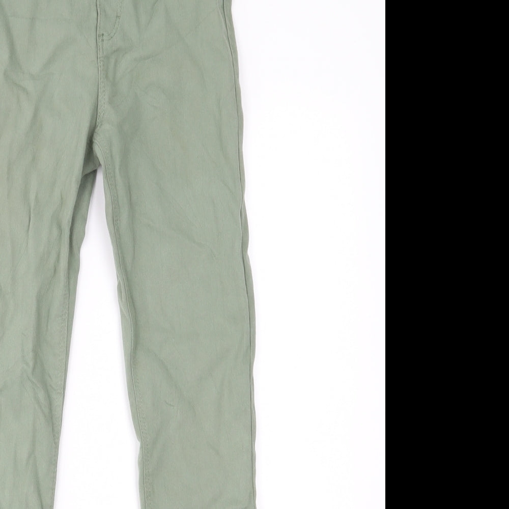 H&M Girls Green  Denim Straight Jeans Size 11 Years