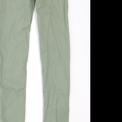 H&M Girls Green  Denim Straight Jeans Size 11 Years