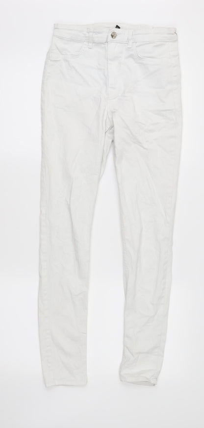 Womens UK Size 10 Divided Regular Fit Skinny White Jeans