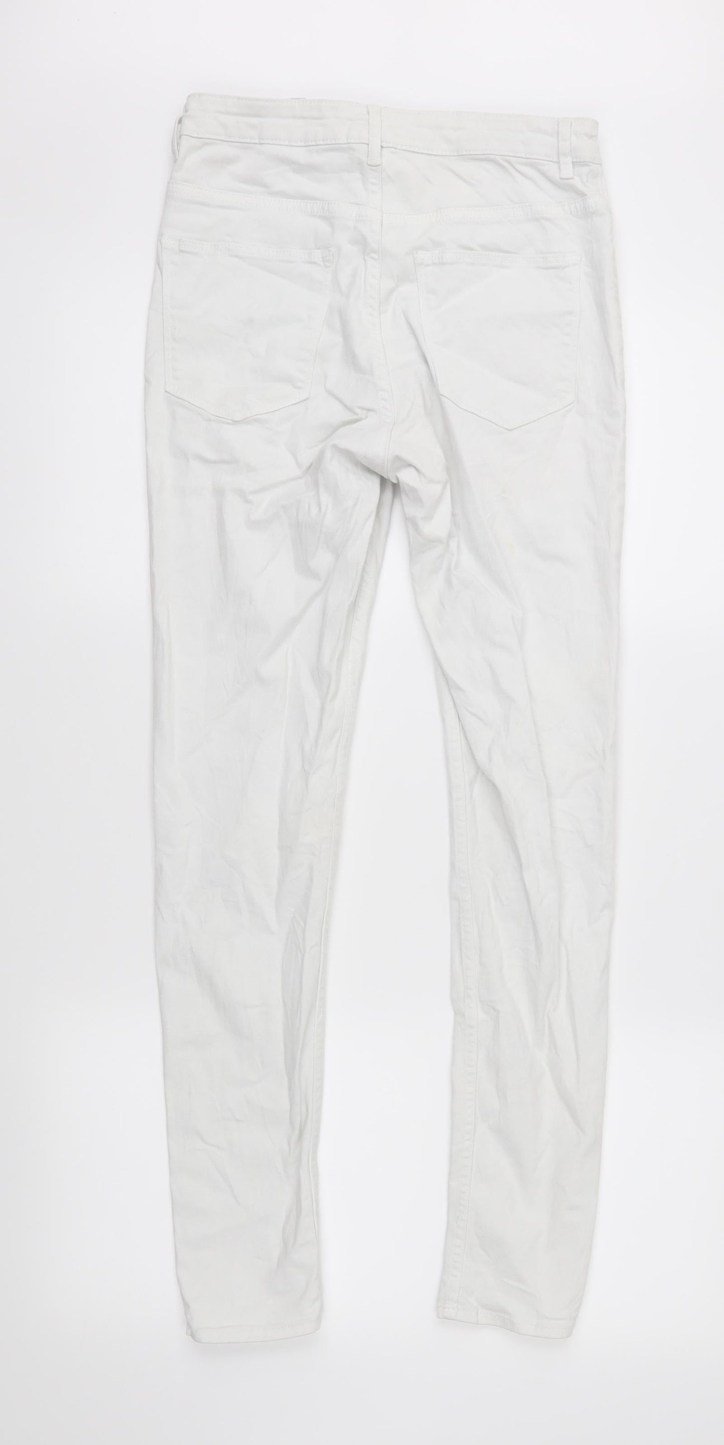 Womens UK Size 10 Divided Regular Fit Skinny White Jeans