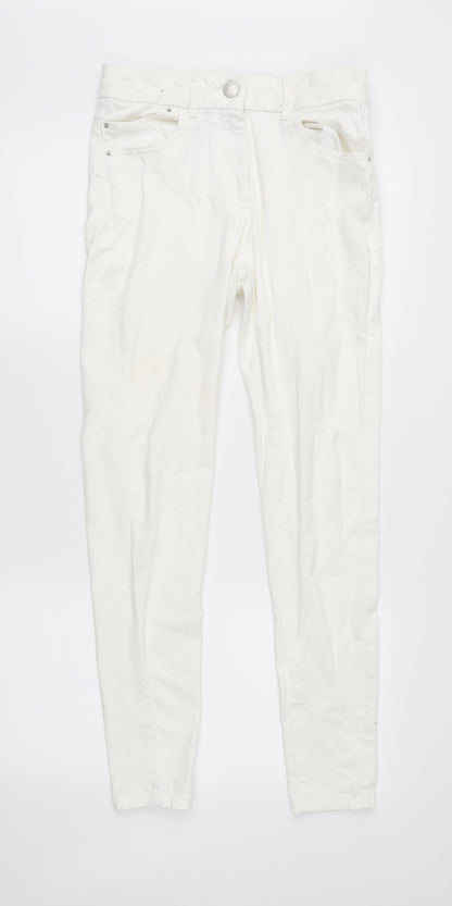 Womens UK Size 10 Marks and Spencer Regular Fit Skinny Ivory Jeans