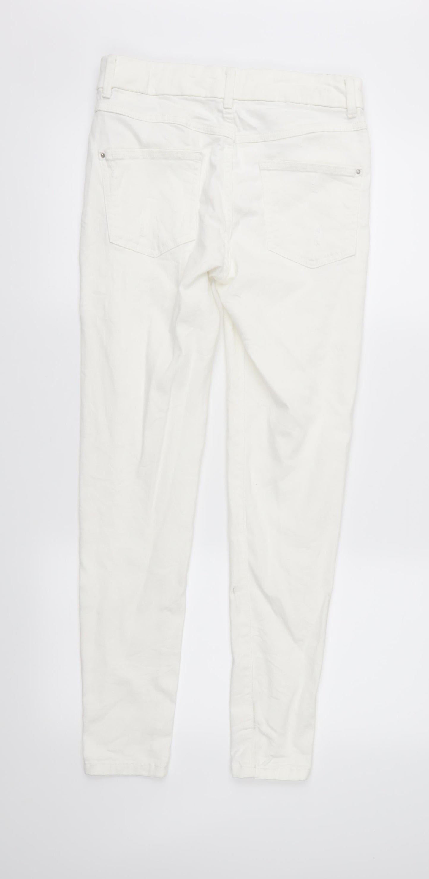 Womens UK Size 10 Marks and Spencer Regular Fit Skinny Ivory Jeans