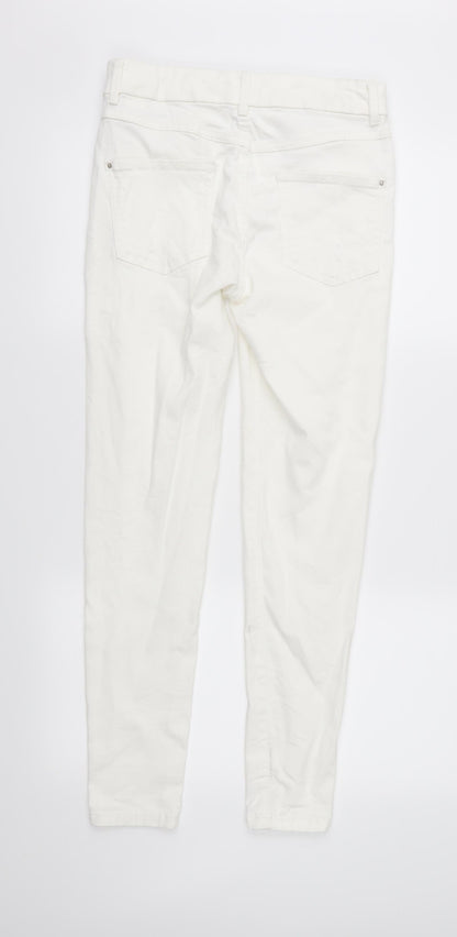 Womens UK Size 10 Marks and Spencer Regular Fit Skinny Ivory Jeans