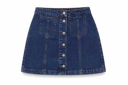 Topshop Womens Blue  Denim A-Line Skirt Size 8