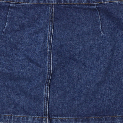 Topshop Womens Blue  Denim A-Line Skirt Size 8
