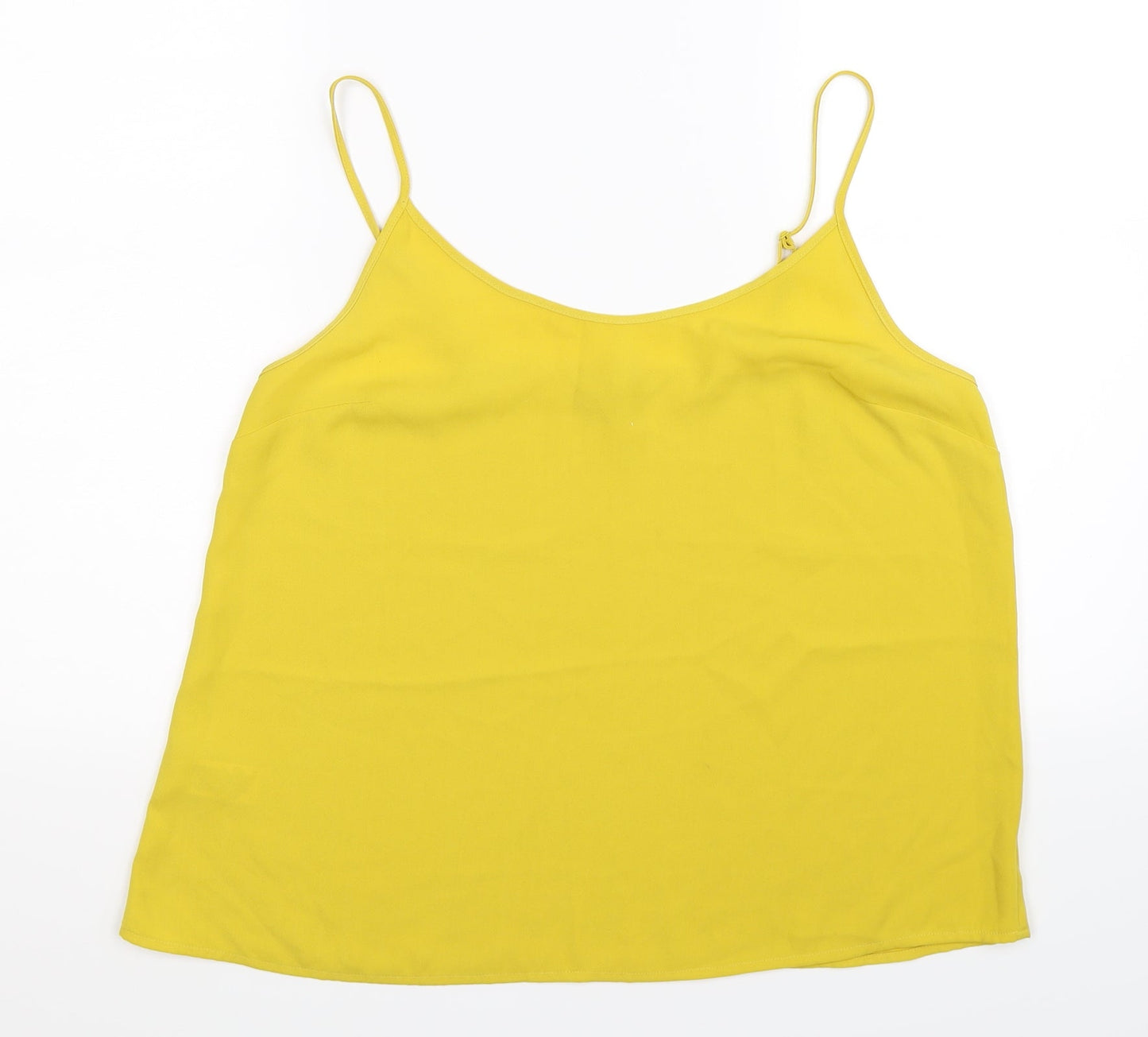Womens UK Size 14 NEXT Yellow Basic Tank