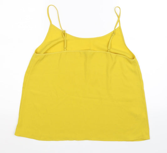 Womens UK Size 14 NEXT Yellow Basic Tank