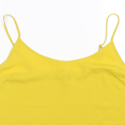 Womens UK Size 14 NEXT Yellow Basic Tank