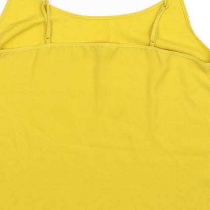Womens UK Size 14 NEXT Yellow Basic Tank