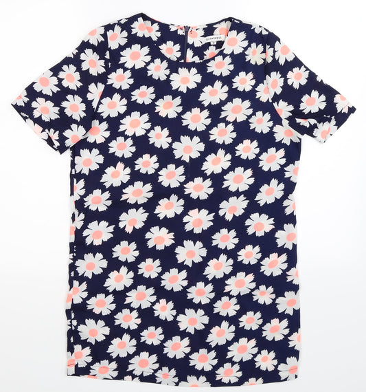 Glamorous Womens Blue Fair Isle  Basic Blouse Size 10