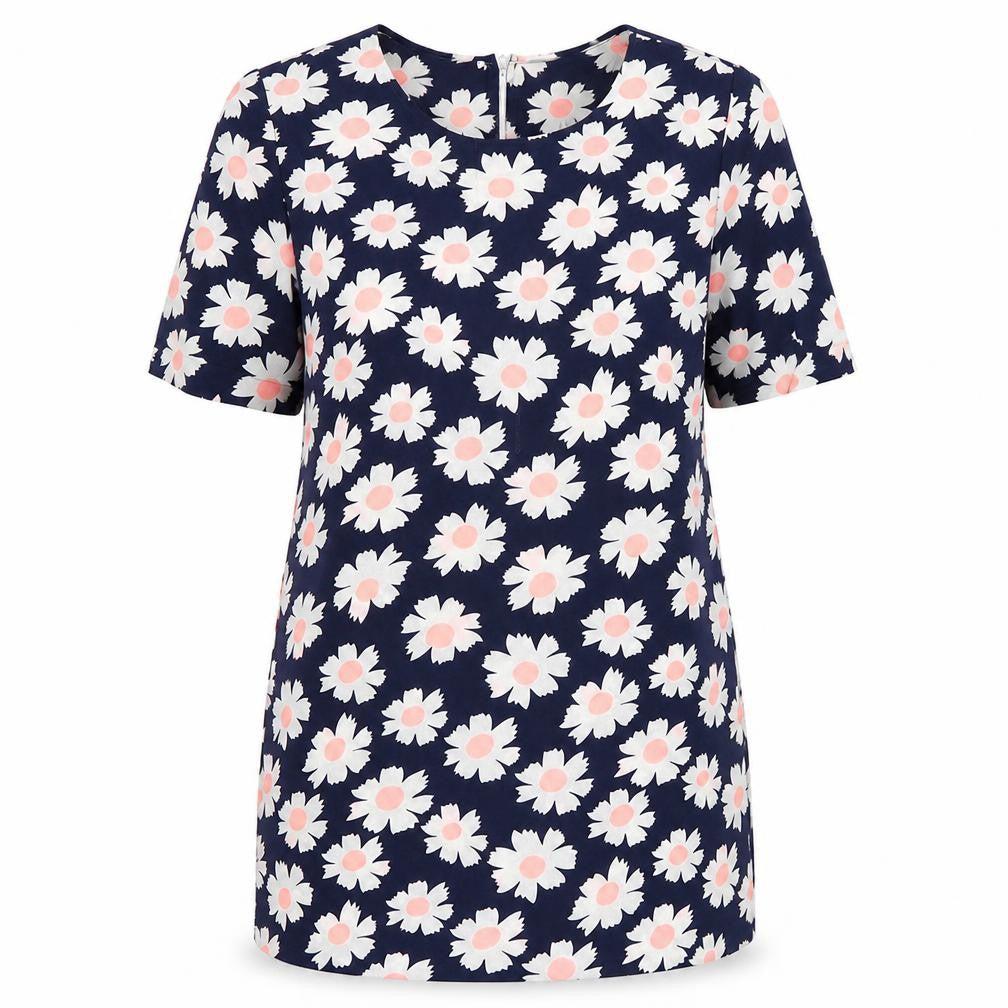 Womens UK Size 10 Glamorous Blue Basic Blouse