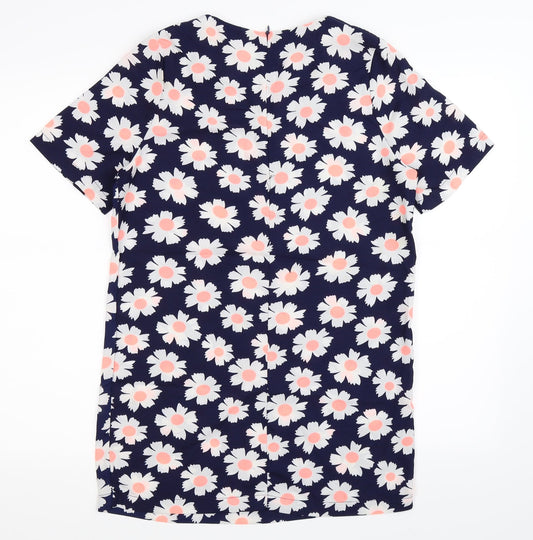 Glamorous Womens Blue Fair Isle  Basic Blouse Size 10