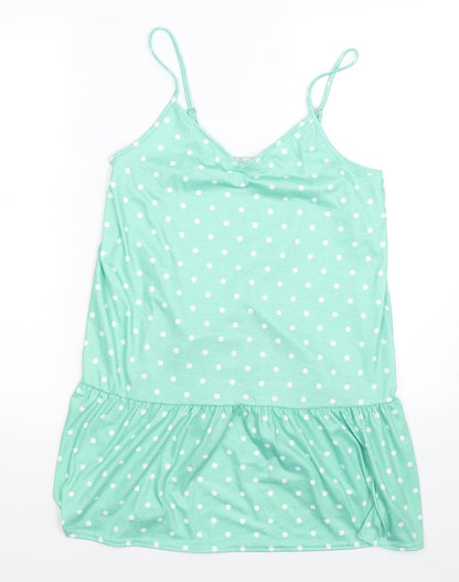 Womens UK Size 8 In the Style Green Basic Tank