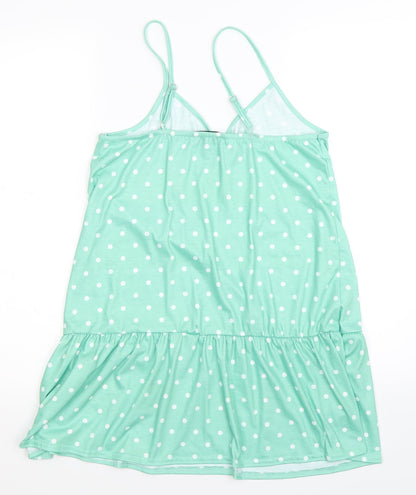 Womens UK Size 8 In the Style Green Basic Tank