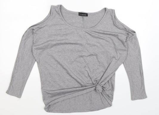 Missguided Womens Grey   Basic T-Shirt Size M