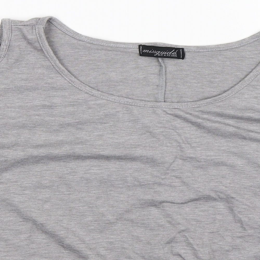 Missguided Womens Grey   Basic T-Shirt Size M