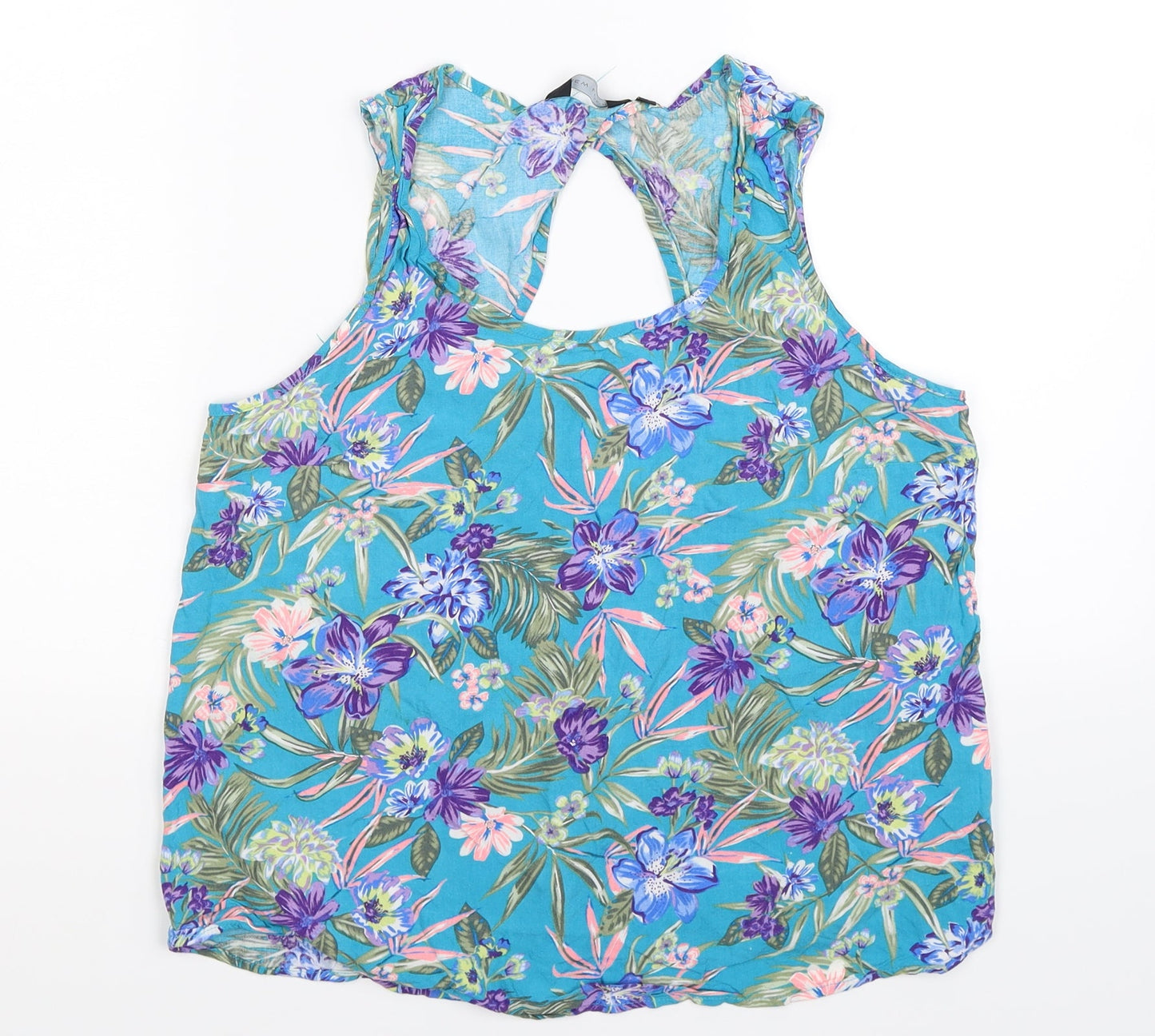 Womens UK Size 12 New Look Blue Basic Tank