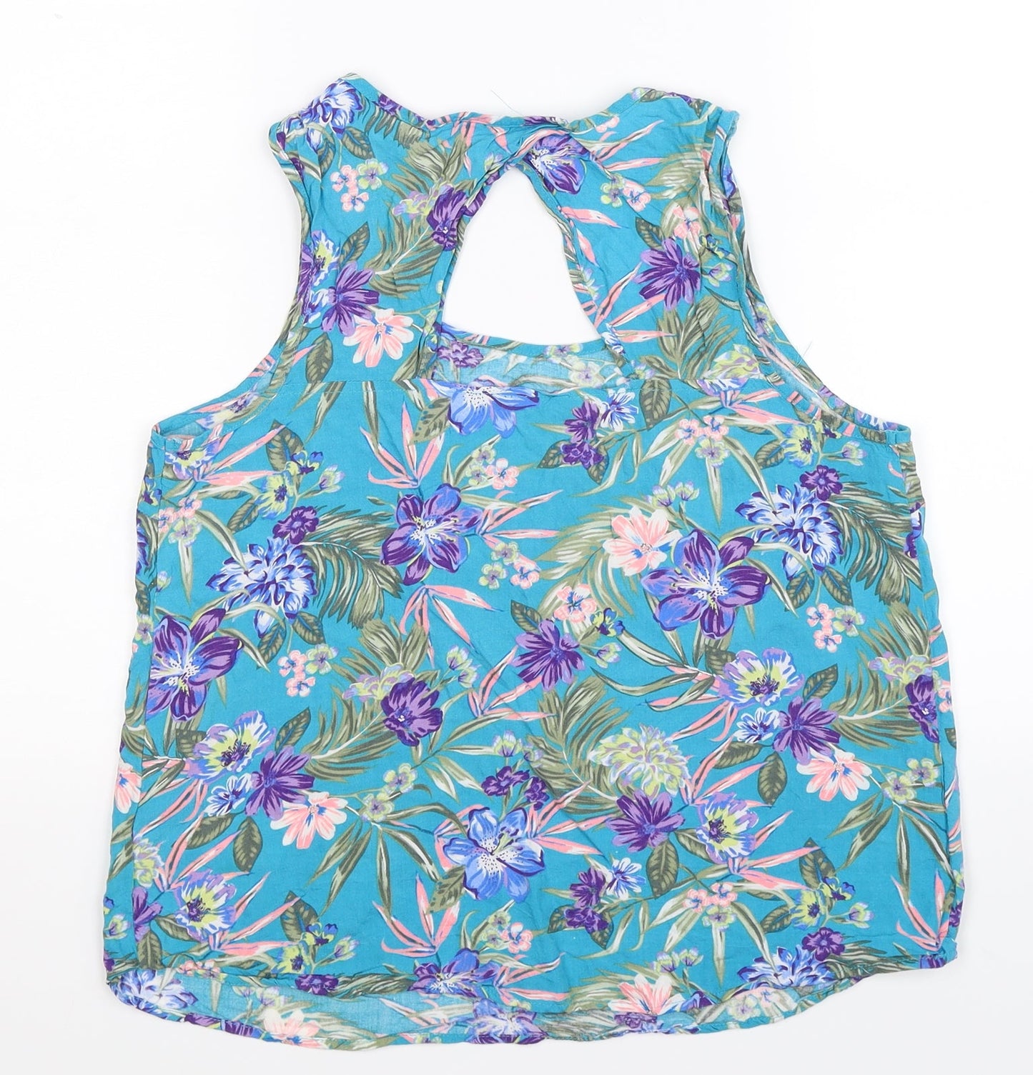 Womens UK Size 12 New Look Blue Basic Tank
