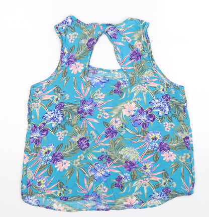 Womens UK Size 12 New Look Blue Basic Tank