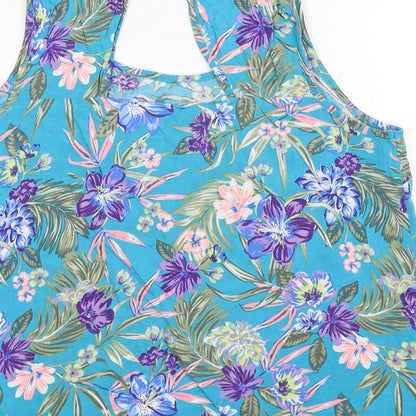 Womens UK Size 12 New Look Blue Basic Tank